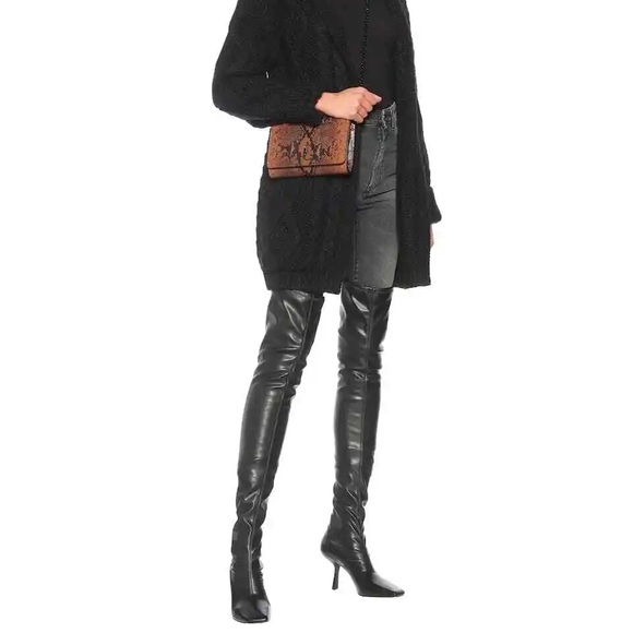 New Jimmy Choo Mire Square-Toe Thigh-High Leather Boots 38.5 $1,695 - Picture 5 of 15